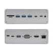 BYL2428 13-in-1 USB-C Hub Docking Station, 4K, PD100W Support, Grey - 3