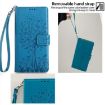 Redmi A5 4G Blue Leather Phone Case - Tree & Deer Embossed Design - 5
