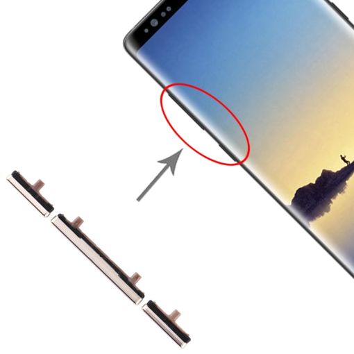 Galaxy Note 8 Side Keys Set Gold - 10 Pack Replacement Parts - 1