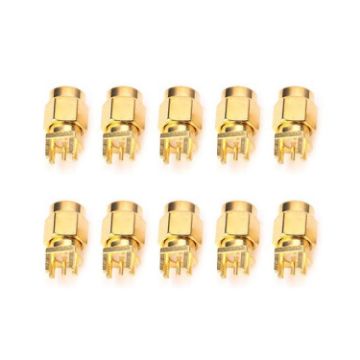 10 PCS SMA Female Jack 1.6mm PCB Clip Mount RF Connectors - 1