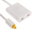 EMK Toslink Optical Audio Splitter 1 to 2 for DVD Player - White - 3