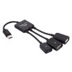 USB-C 3.1 OTG Charge HUB Cable for Galaxy S8/S8+/LG G6/Huawei P10 (Black) - 2