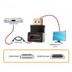 90-Degree HDMI 19Pin Male to Female Adapter, Gold Plated, Black - 4