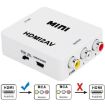 Mini HDMI to CVBS L/R Audio Converter Adapter VK-126 Scaler White - 1