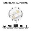 CAT7 Ultra-thin Flat Ethernet Cable 1m - Gold Plated, 10Gbps High Speed - 6