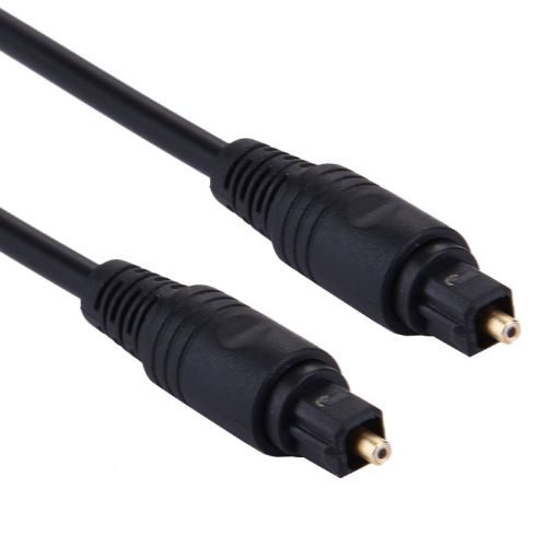 4.0mm OD Male to Male Optical Fiber Audio Cable 2m for DVD HDTV (Black) - 1