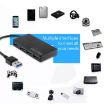 Portable 4-Port USB 3.0 Hub with LED Indicator - 5Gbps Hot-Swap - 5