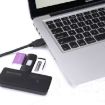 Portable 4-Port USB 3.0 Hub with LED Indicator - 5Gbps Hot-Swap - 6