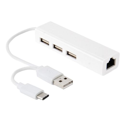 USB-C 3.1 Hub + Ethernet Adapter for Galaxy S8/S8+/LG G6/Huawei P10 - 1