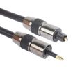 TOSLink to 3.5mm Digital Optical Audio Cable 1.5m Gold Plated Black - 1
