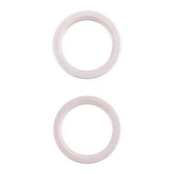 iPhone 13 Rear Camera Glass Lens Protector Ring 2 PCS (White) - 1