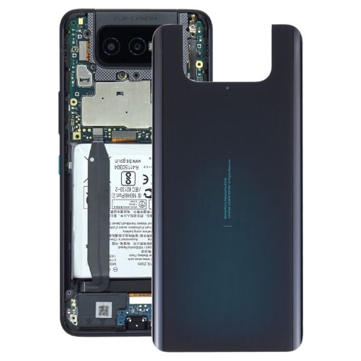 Asus Zenfone 7 Pro ZS671KS Glass Battery Back Cover - Jet Black - 1