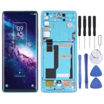 TCL 20 Pro 5G T810H Blue LCD Screen Digitizer Assembly with Frame - 1