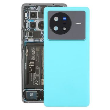 Vivo X80 Blue Battery Back Cover with Camera Lens Cover - 1