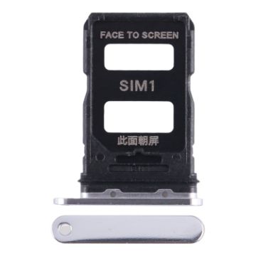 Xiaomi 13 Silver SIM Card Tray Replacement - Dual Tray Included - 1