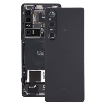 Sony Xperia 1 V Battery Back Cover & Camera Lens Cover - Black - 1