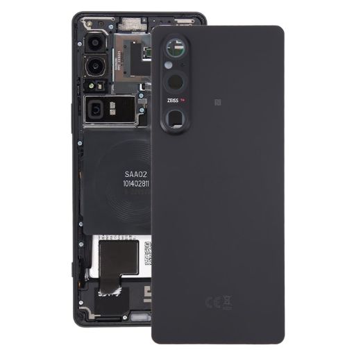 Sony Xperia 1 V Battery Back Cover & Camera Lens Cover - Black - 1