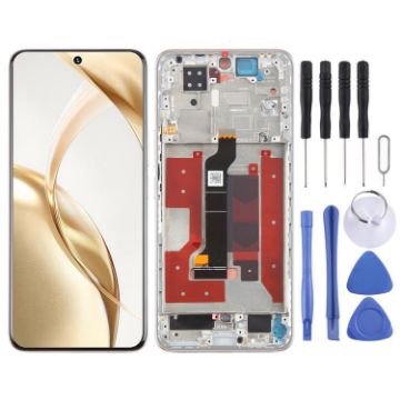 For Honor 200 Pink LCD Screen Digitizer Assembly with Frame - 1