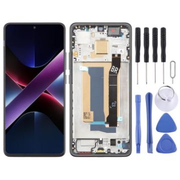 Xiaomi Poco X7 Pro AMOLED LCD Screen Digitizer Assembly with Frame Black - 1