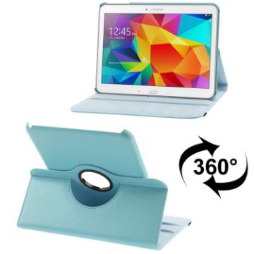 Samsung Galaxy Tab 4 10.1 Leather Case, 360 Rotatable, Blue, SM-T530/T531/T535 - 1