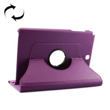Purple Litchi Texture 360 Rotating Leather Case for Galaxy Tab A 9.7/P550/T550 - 1