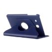 Galaxy Tab E 9.6 Leather Case - Litchi Texture, 360 Rotation, Dark Blue - 4