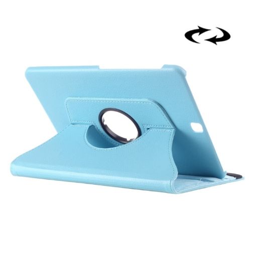 Galaxy Tab S2 9.7 Case - Litchi Texture, 360 Rotation, Baby Blue Holder - 1