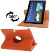 Orange/Black 360 Rotatable Leather Case for Galaxy Note 10.1 (2014)/P600 - 1