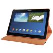 Orange/Black 360 Rotatable Leather Case for Galaxy Note 10.1 (2014)/P600 - 2