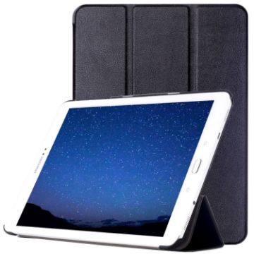 Galaxy Tab S2 9.7/T815 Black Leather Case with 3-Fold Holder - 1