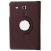 Litchi Texture Leather Case for Galaxy Tab E 9.6 - 360 Rotation, Coffee - 3
