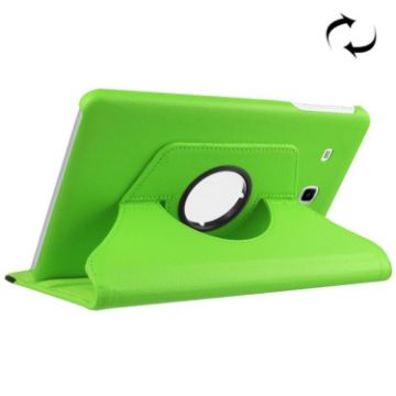 Green Litchi Texture Leather Case with 360 Rotation for Galaxy Tab E 9.6 - 1