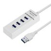 4 Ports USB 3.0 Hub Splitter with LED, 5Gbps Speed, BYL-P104 White - 1