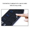 7-Port USB 3.0 Hub with Individual Switches - Black - 3