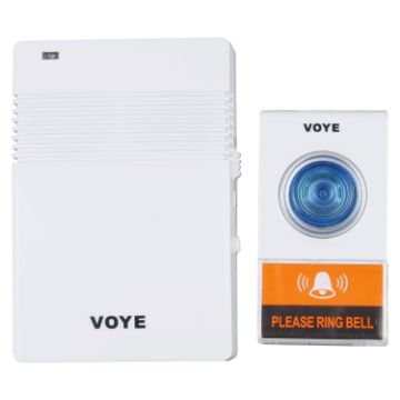 VOYE V005A Wireless Remote Doorbell - 38 Polyphony Sounds, White - 1