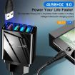 2 in 1 USB to 8 Pin Cable + 30W QC 3.0 Charger Set, EU Plug (Black) - 8