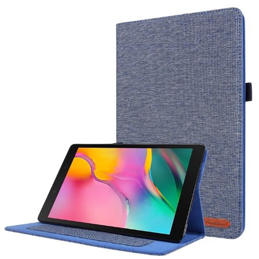 Samsung Galaxy Tab A7 (2020) Flip Case with Card Slots & Holder - Deep Blue - 1
