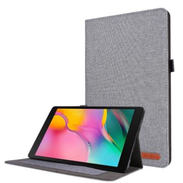 Samsung Galaxy Tab A7 (2020) Grey Flip Case with Card Slots & Holder - 1