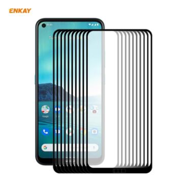 Nokia 3.4 ENKAY Hat-Prince 10 PCS 9H Tempered Glass Full Coverage Film - 1