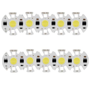 10 PCS 3W Warm White COB LED Light Chip AC 220V Bulb for DIY Spotlight - 1