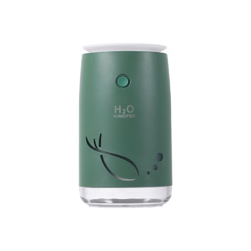 Green Fish Pattern USB Wireless Humidifier - Mini, Mute, Portable, Durable - 1