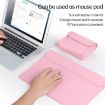 Brown Litchi Pattern PU Leather Laptop Bag 13-14 inch Waterproof Case - 4