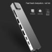 8-in-1 USB-C Hub Adapter: Aluminum, USB 3.0, SD/TF, RJ45 for MacBook Pro/Air - 5