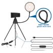 NS-08 LED Dimmable Ring Light with Phone Tripod Stand Holder - 2