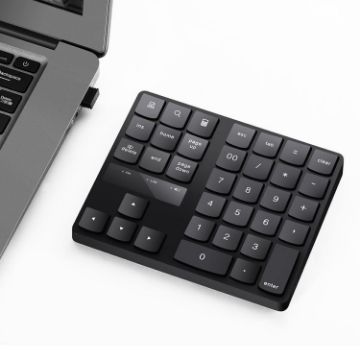 Wireless USB Numeric Keypad 35 Keys - Rechargeable Mini Numpad for Laptop - 1