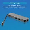 WS-11 8 in 1 Type-C Hub: HDMI, VGA, SD, TF, RJ45, PD, 2x USB3.0 Adapter - 4