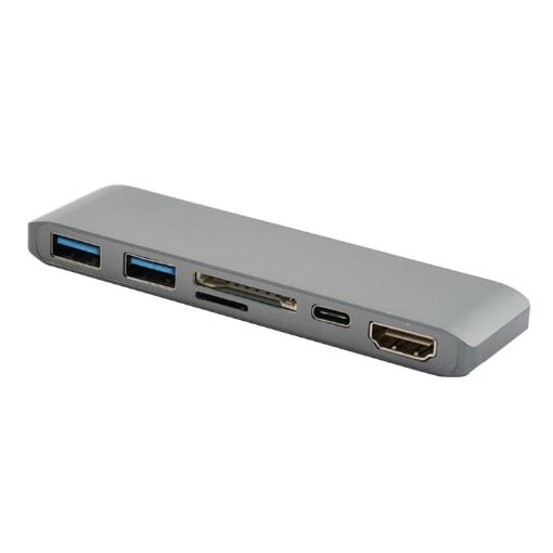 WS-15 6 in 1 Type-C Hub: HDMI, USB 3.0 x 2, SD, TF, PD Converter - 1
