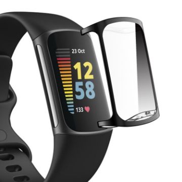 Fitbit Charge 5/6 ENKAY Hat-Prince Black TPU Scratch Resistant Case - 1