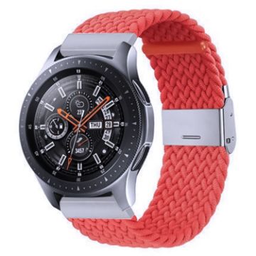 Samsung Galaxy Watch 4/5 20mm Nylon Braided Band - Bright Orange - 1