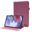 Samsung Galaxy Tab A8 10.5 2021 Rose Red Flip Fabric PU Leather Case - 1
